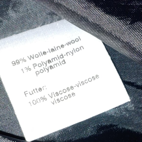 AKRIS PUNTO Wool Blazer Stand Collar Jacket Size 8 Black - Picture 5 of 10